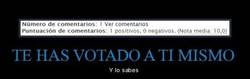 Enlace a TE HAS VOTADO A TI MISMO