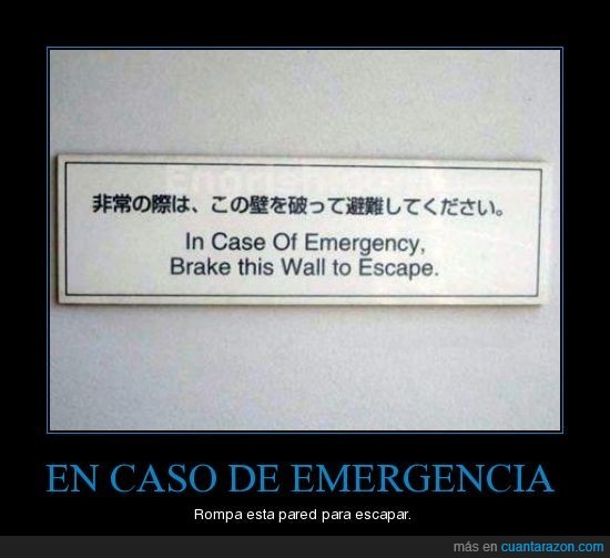 pared,escapar,emergencia