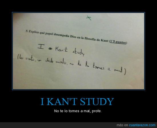 Filosofía Kant I Kan't Study