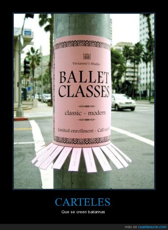 clases,cartel,bailarina