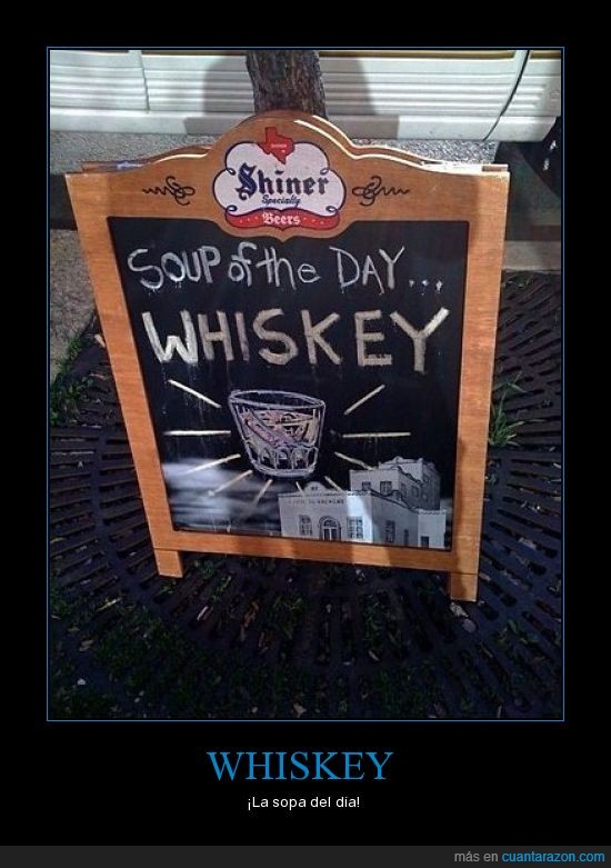 whiskey,sopa,restaurante,día