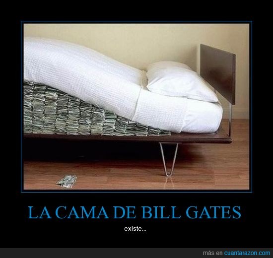 dinero,cama,bill gates