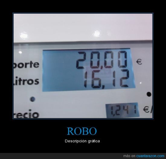 robo,precio,gasolina,descripcion grafica
