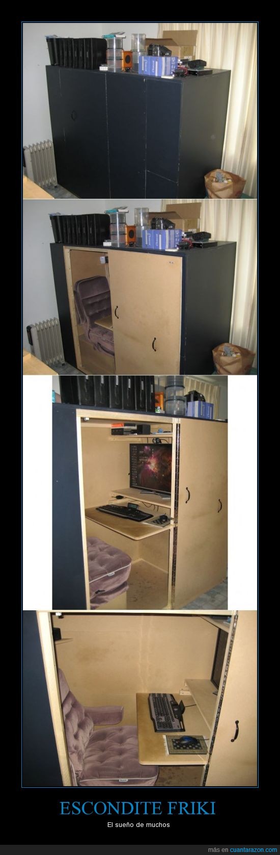 WoW,ordenador,escondite,armario