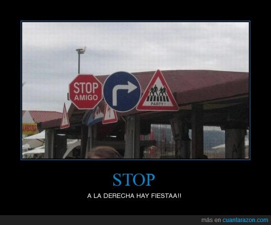 stop,señal,party,cartel