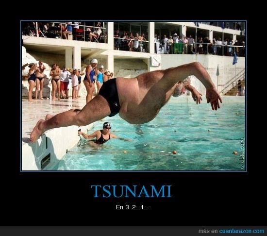 Tsunami,piscina,Gordo,Feo