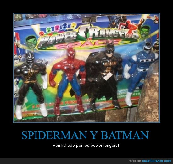 power rangers,batman,superman