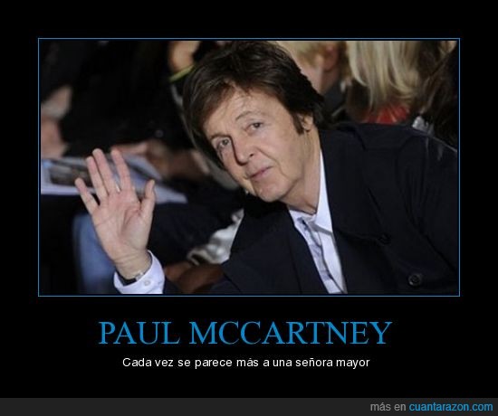 señora,Paul McCartney,parece,mayor