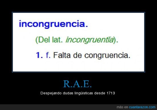 RAE,incongruencia,fail