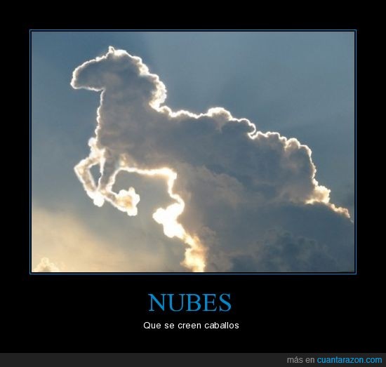 nube,forma,caballo