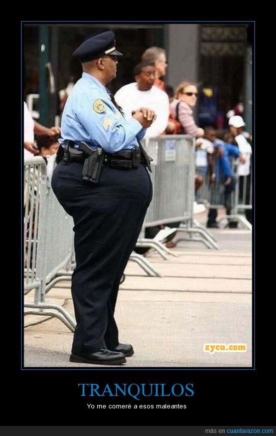 Policía,gordo