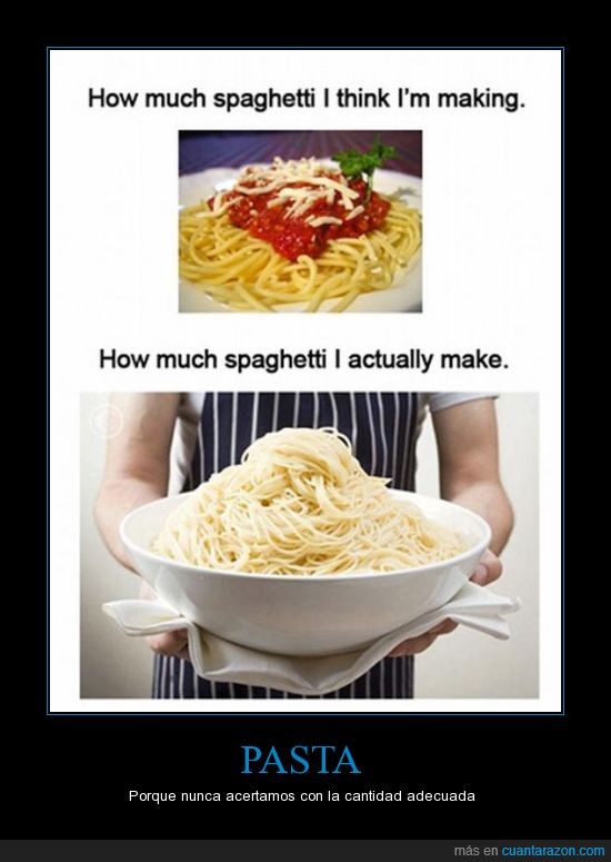 pasta cantidad ingente espaguettis macarrones