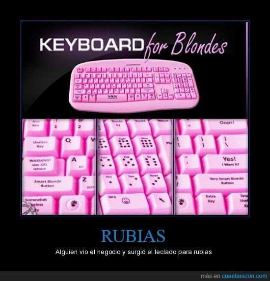 tontas,rosa,teclado,rubias