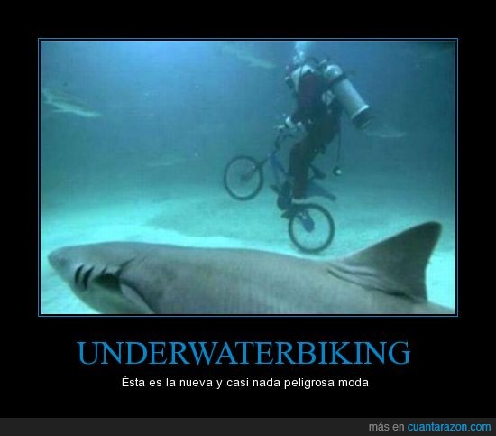 bicicleta,buceo,moda,nueva,tiburon,underwaterbiking