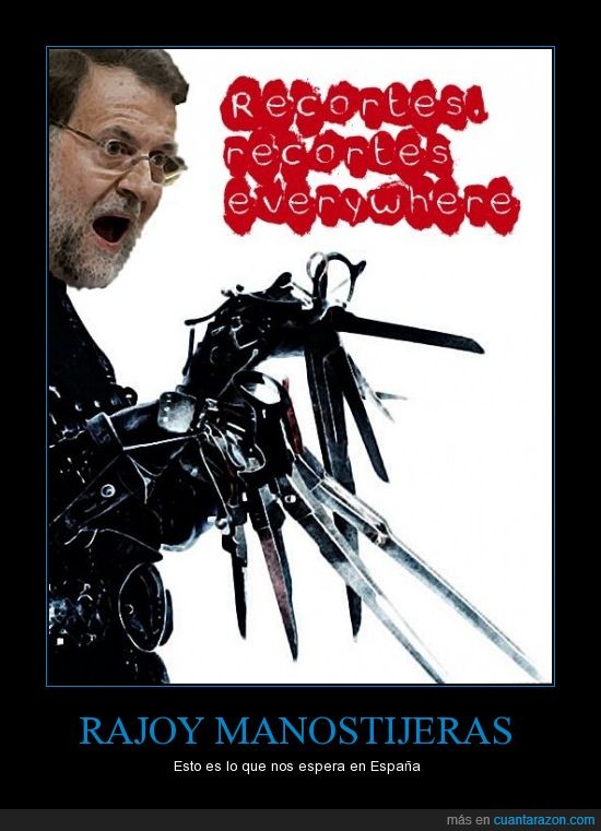 recortes,Mariano Rajoy,PP,tijeras