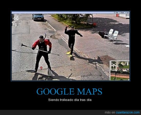 troll,submarinismo,google maps