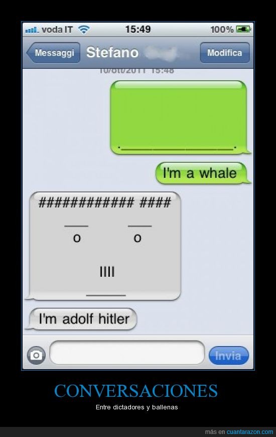 Hitler,ballena,whatsapp