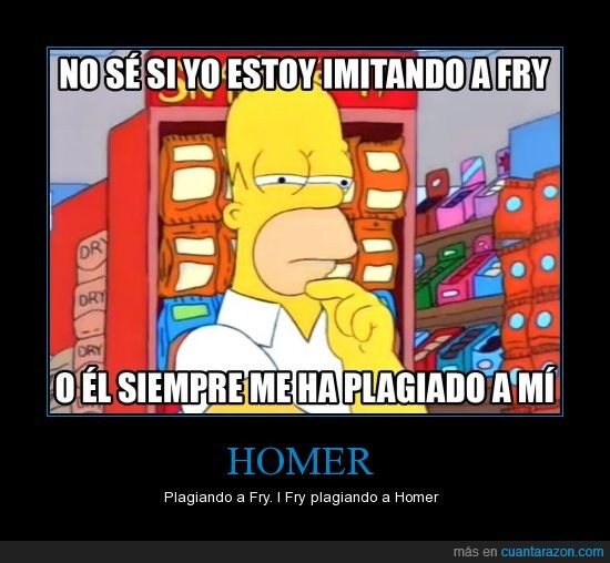Homer,Fry,Futurama,Simpsons