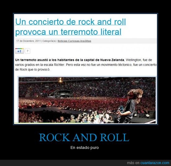 rock and roll,terremoto