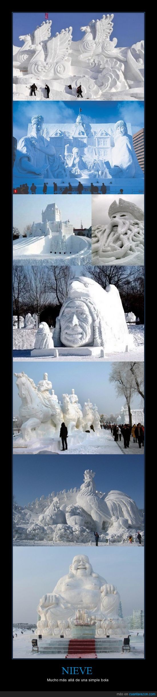 nieve,arte,esculturas,asombroso