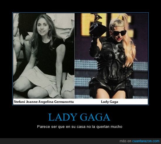 Lady Gaga,antes,después,misma persona