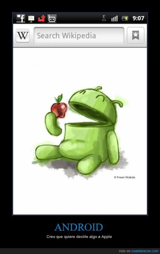 android,apple,comer,movil,subliminal