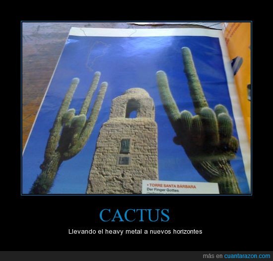 rockear,torre de santa barbara,rock,cactus,mano,heavy,dedos