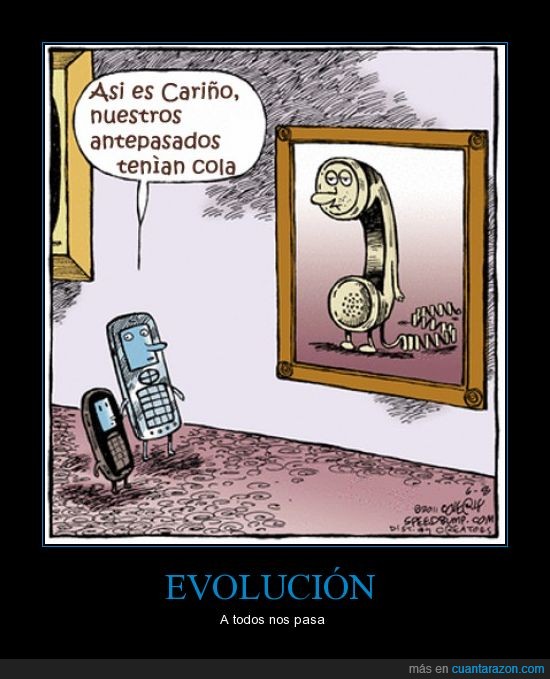evolución,celulares,familia