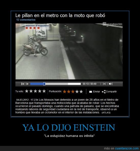 metro,robar,Barcelona,moto,estupidez