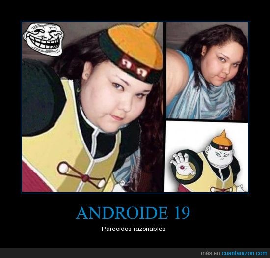 goku,androide 19,parecidos,dragon ball,gorda