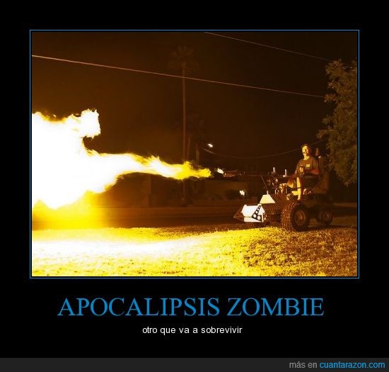 zombie,apocalypsis,loco,lanzallamas