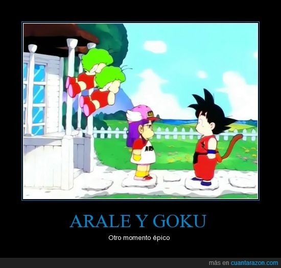 arale,goku,momento,épico,dibujos