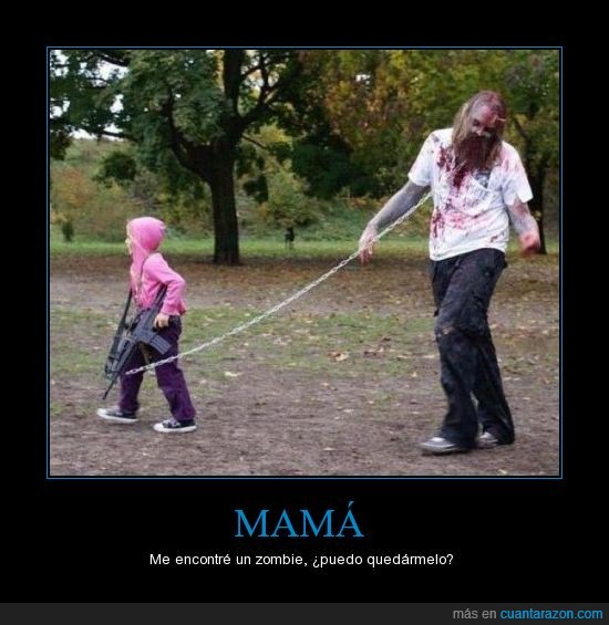 mamá,niña,zombi