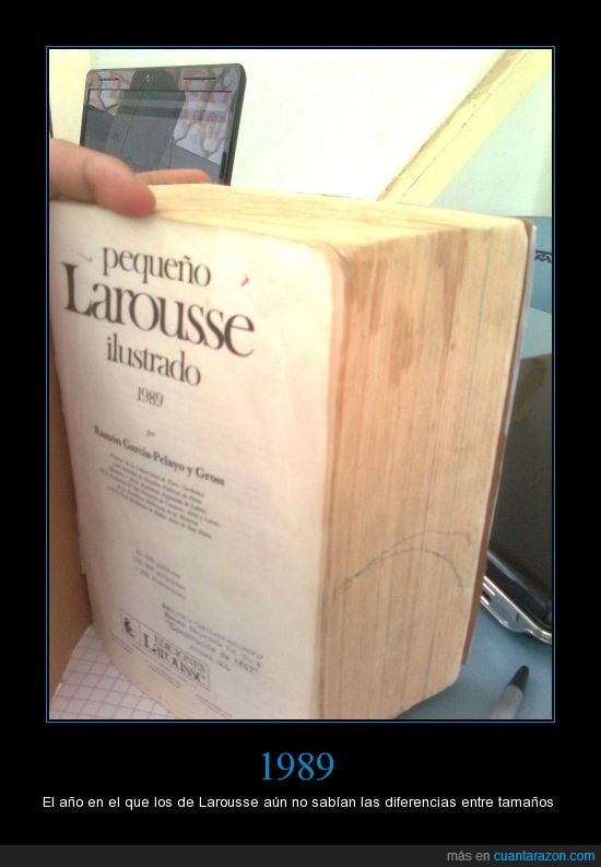 Diccionario,larousse,1989,pequeño,grande,confusion