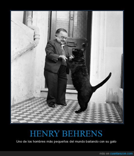 bailar,gato,Henry Behrens,hombre más pequeño del mundo