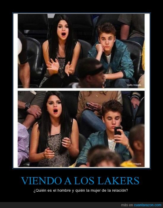 Aburrimiento,cantantes,celebrities,hombres,Justin Bieber,Los Lakers,Selena Gomez