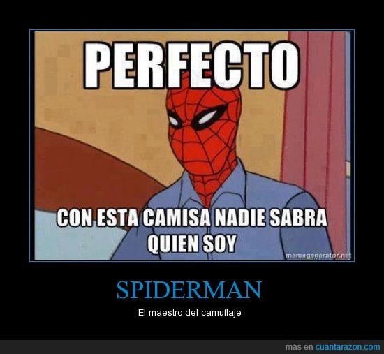 spiderman,camuflaje,camisa,disimulo,perfecto,nadie,anonimato