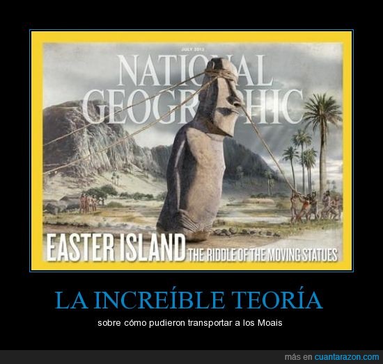 cuerda,todos locos,National Geographic,Isla de Pascua,Moai,tirar