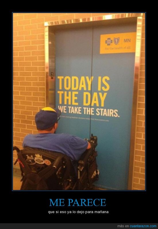ascensor,escaleras,silla de ruedas,publicidad