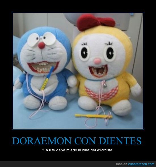 Doraemon,dientes,cepillarse,Dorami,miedo,dentadura