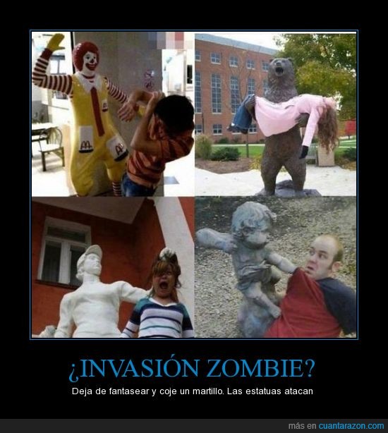 ángel,ataque,estatua,hostia,invasion,macdonald,oso,ronald,zombie