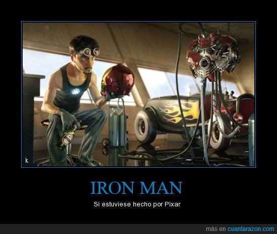 Iron man,Pixar,dibujos,mola