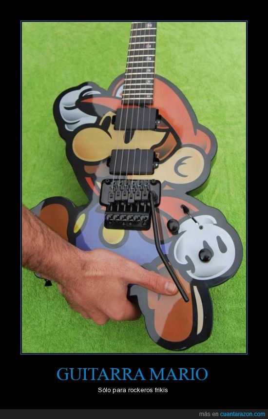 Mario,rock,guitarra,friki,música,rocker