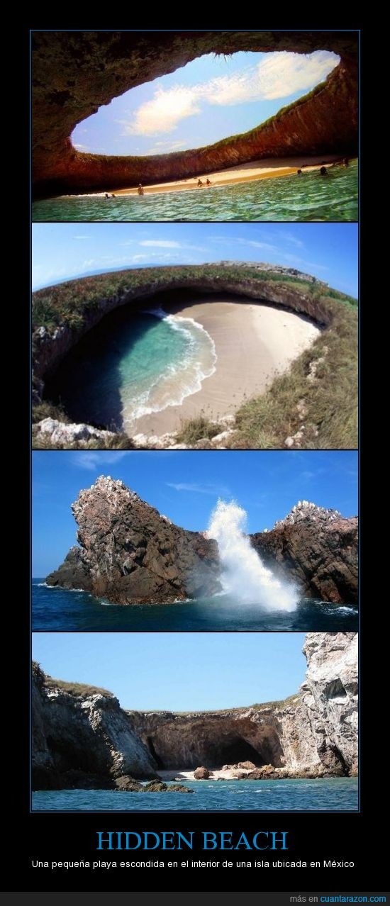 hidden beach,isla,islas marietas,mar,méxico,playa,playa escondida