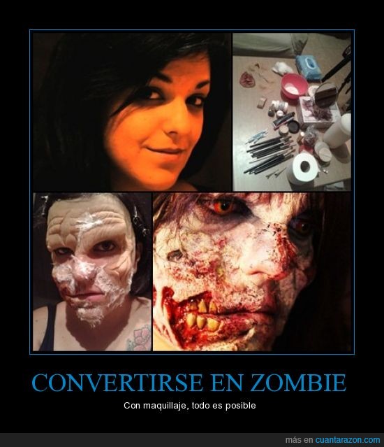 zombie,maquillaje,convertirse,zombies