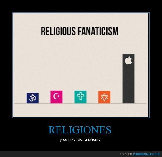 religion,fanatismo,fanboy,apple,hindu,musulman,islamico,critiano,judio,cruz