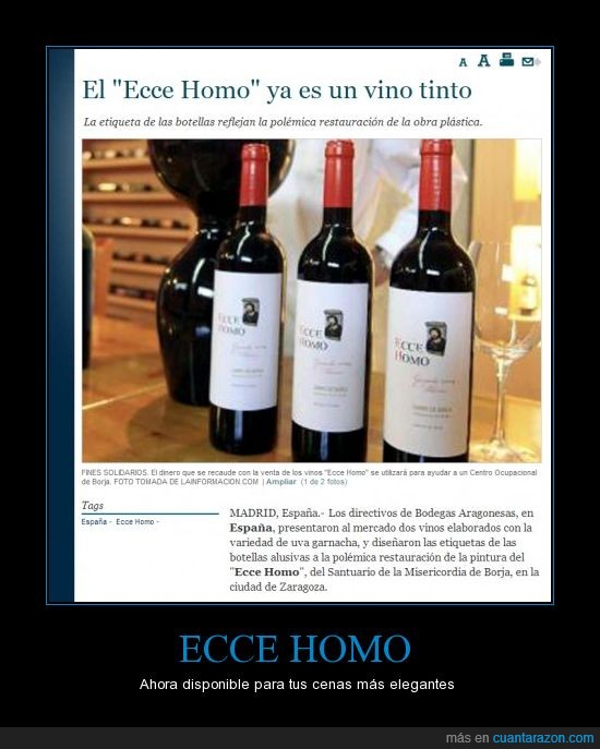 Ecce Homo,Vino,Tinto