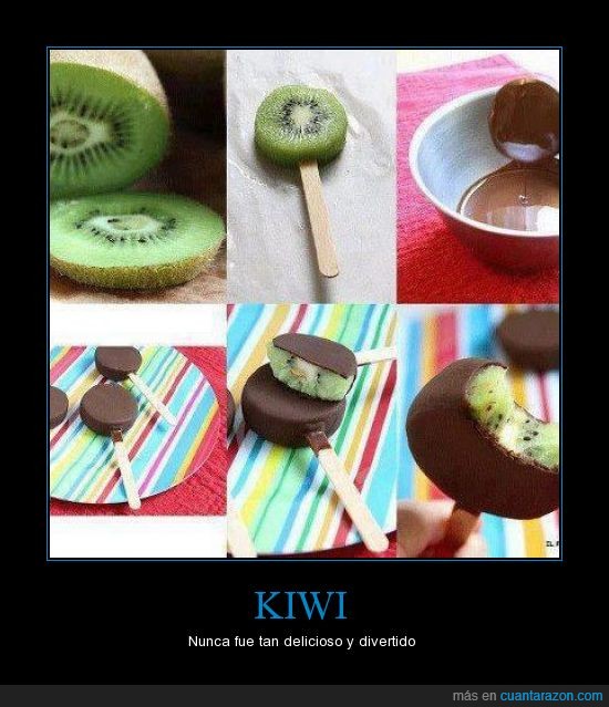 kiwi,chocolate,piruleta,palo
