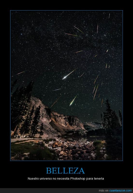 planeta,meteoros,montaña,pinos,rio,estrellas,cielo,photoshop