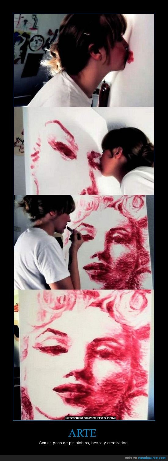 besos,pintalabios,Marilyn Monroe,Rosa,Cara,Alucinante